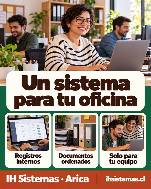 Ilustración de un equipo de oficina con sus registros digitales